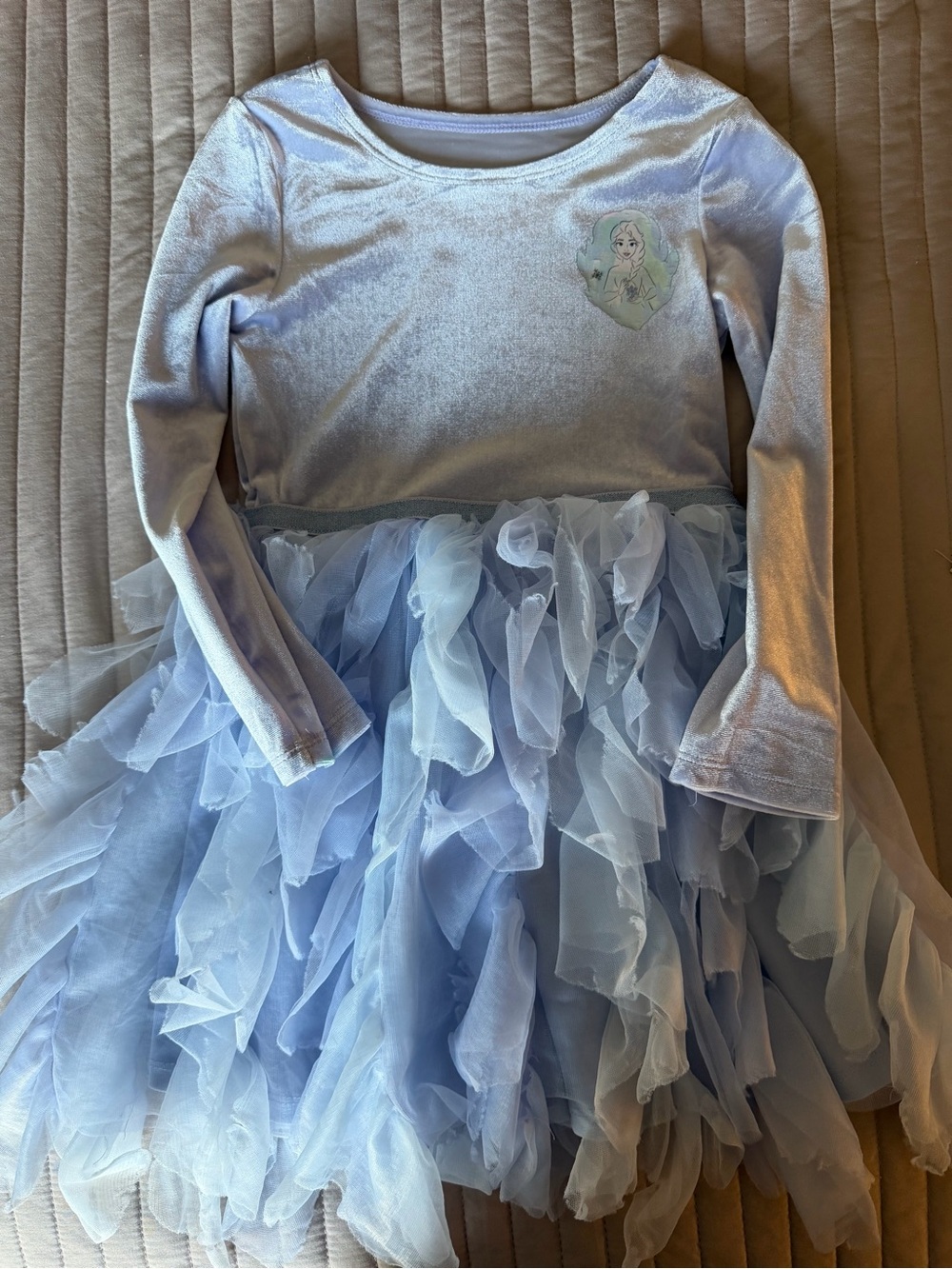 H&M Girls Frozen-themed Dresses in White and Light Blue